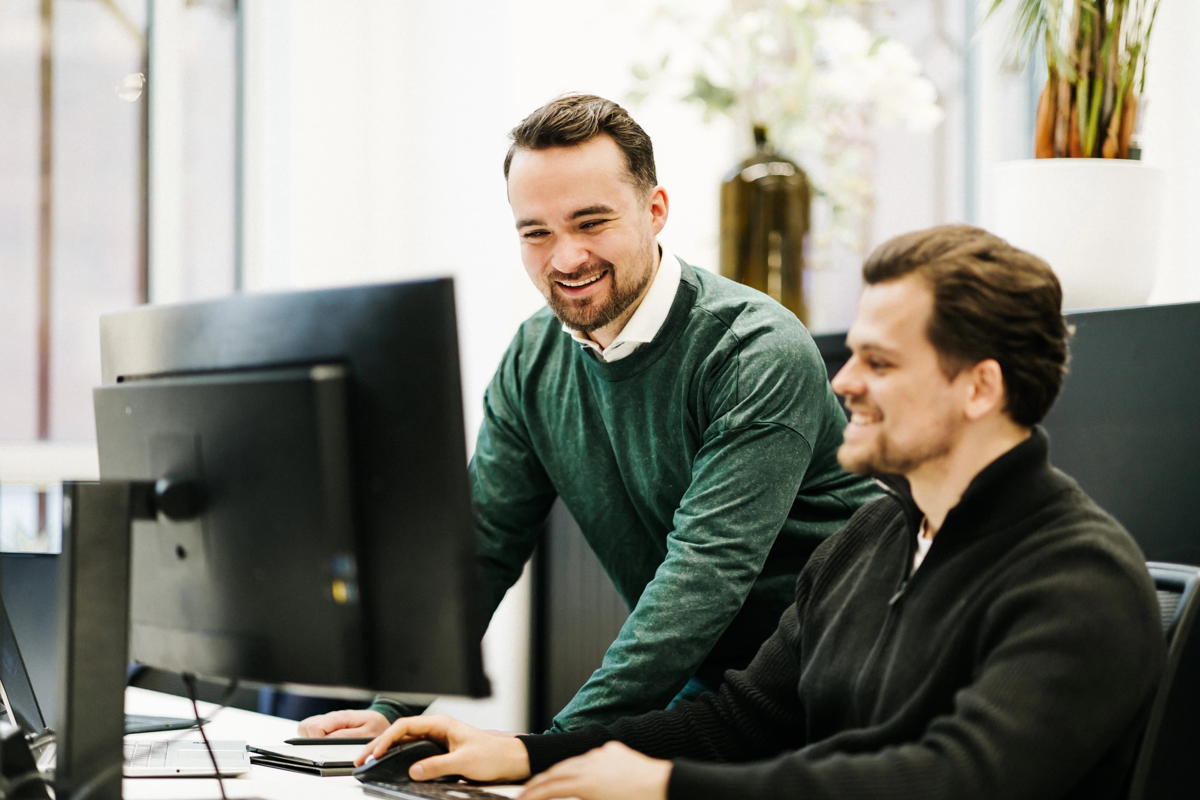 Team Automations at Rotterdam office at computer