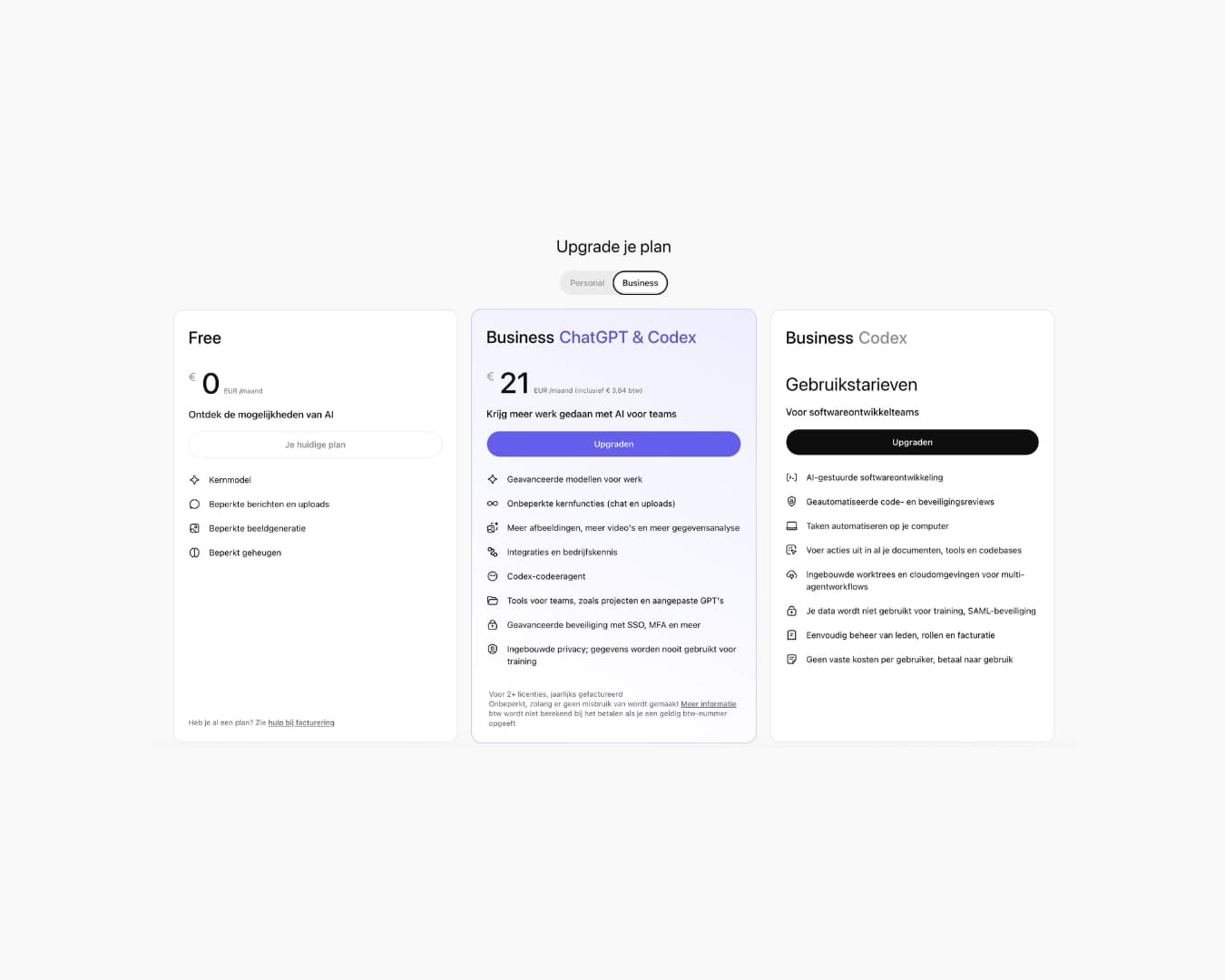 Screenshot van de ChatGPT interface met het modelkeuzemenu open, waarbij verschillende GPT-modellen zichtbaar zijn waaronder GPT-4o en o1-preview